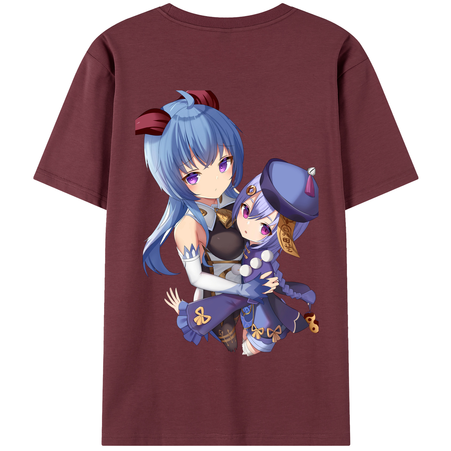 げんし神 甘雨 かんう genshin Ganyu 綿100％半袖Tシャツ（背面プリント）